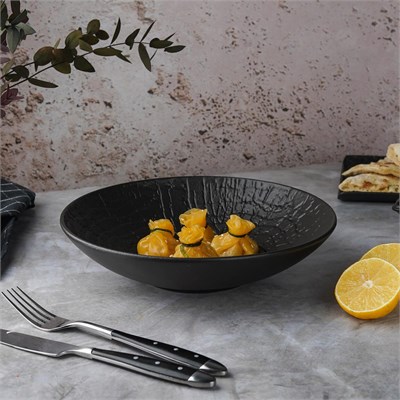 Блюдо для салата d=24 см, h=5.7 см, 750 мл, серия "Black Raw Wood"  P.L. - ProffCuisine 81229881