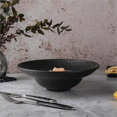 Тарелка для пасты,супа,салата, 400 мл, d=25см, h=7,6 см, серия "Black Raw Wood"  P.L. - ProffCuisine 81229887
