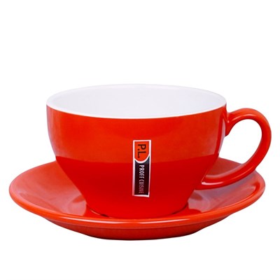 Чашка с блюдцем красная Barista (Бариста) 300 мл, P.L. Proff Cuisine 81220239