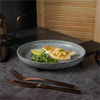 Тарелка с бортом с покрытием 950 мл, 25,5*3,2 см, Glossy Stone Untouched Taiga, P.L. Proff Cuisine 81221902