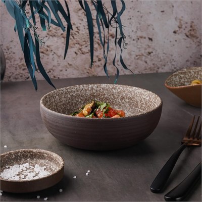 Салатник 17*5,5 см, 800 мл, Brown Taiga Untouched, P.L. Proff Cuisine 81221927