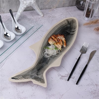 Блюдо "Рыба" 47*15*3,5 см,керамика "Frutti di Mare" P.L. 81222022