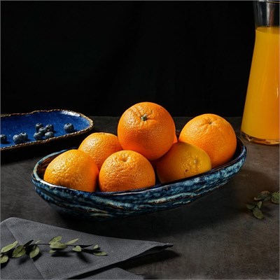 Блюдо 2 л, 35*20,5 см, фарфор,серия "Aqua Blue",  P.L. - Proff Cuisine 81222083