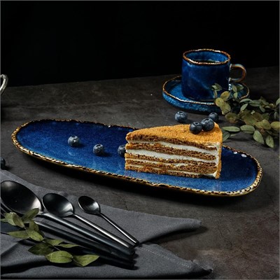 Блюдо овальное 35*15 см,фарфор,серия "Aqua Blue" P.L. 81222287
