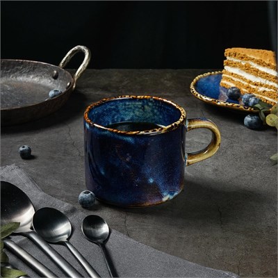 Кружка с ручкой 355 мл, d=9.1см, h=7.9 см, фарфор,серия "Aqua Blue" P.L. 81222288