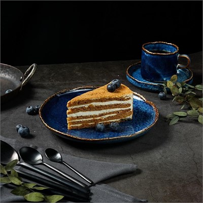 Тарелка  d=21,3см, h=3 см, фарфор,серия "Aqua Blue" P.L. 81222293