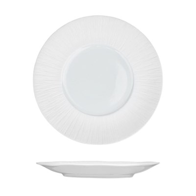 Тарелка мелкая d=22,5см, h=2.7 см, фарфор,серия "Frost White-Marine Moon",  P.L. - Proff Cuisine 81233126