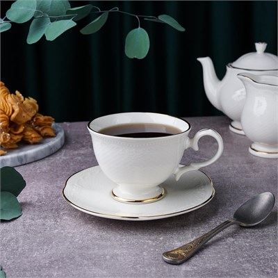 Чайная пара 250 мл, фарфор, "Aristocrat-Gold". Noble 81229575