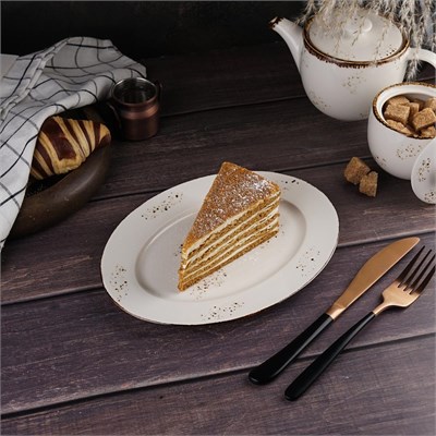 Блюдо овальное 24*17,5 см, фарфор "NOBLE" серия "Grace" 81221674