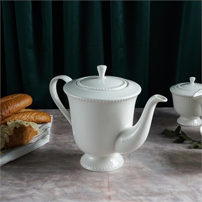 Чайник d=14см, h=19.2см, v=1000 мл,фарфор "NOBLE" серия "LUXE" 81222221