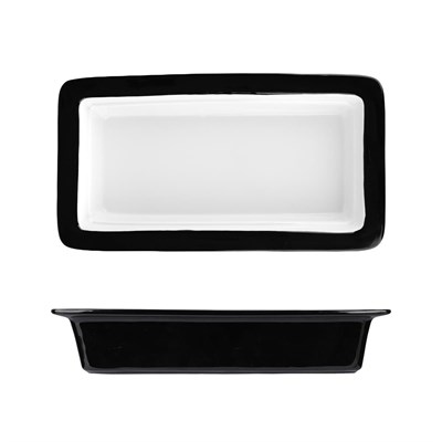 Гастроемкость 1/3-65 (32,5*17,6*6,5 см), черный борт, фарфор, P.L. Proff Cuisine 81243106