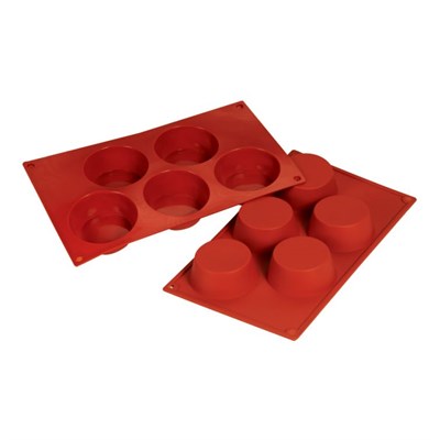Форма силиконовая P.L. Proff Cuisine "Маффин" 5 ячеек d 80 мм, h 30 мм (30*17,5 см) 81200429