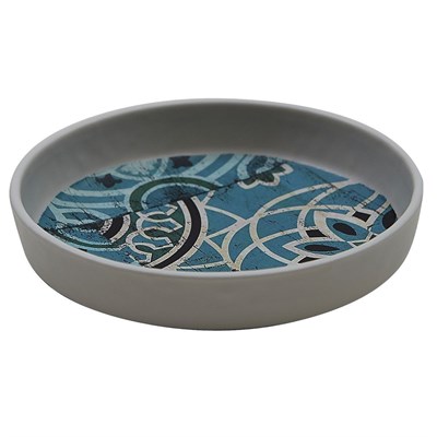 Блюдо,поднос меламиновый 12.3*2.6см, Damask Blue,  P.L. 81290120