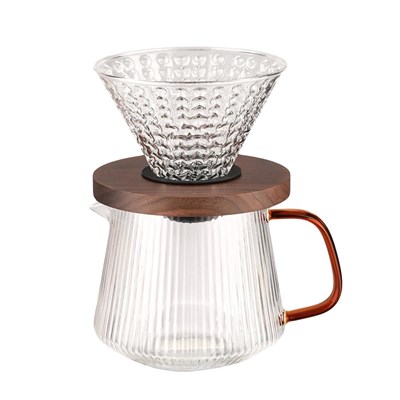 Кофе дриппер на 1-4 чашки+кофейник 600 мл,боросиликатное стекло, P.L. Proff Coffee 81280370