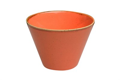 Чаша коническая d 12 см h 8 см 400 мл фарфор цвет оранжевый Seasons - фото 56214