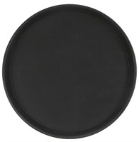 Поднос прорезиненный круглый 350х25 мм черный [1400CT Black] кт940