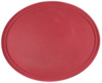 Поднос прорезиненный овальный 680х45 мм бордовый [2700CT Dark red] кт330