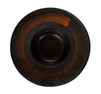 Тарелка для пасты «Corone Rustico» 252 мм черная с медным