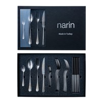 Набор столовых приборов 6 персон, 24 предмета, Epsilon Retro Flower, Narin 203200