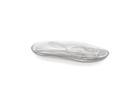 Тарелка овальная 27,5x14,5 см h 2,5 см, стекло, цвет / декор белый, Atlas ARD 8404.2