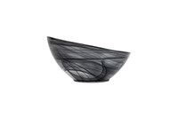 Салатник d 20,5 см h 10,5 см, стекло, цвет / декор бело-черный, Hills ARD 1255.43