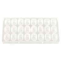 Пластиковая форма "Овал с узором" 24 ячейки 35*21*16 мм, P.L. Proff Cuisine 81270027