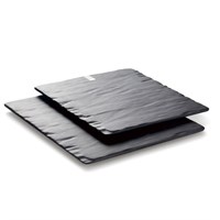 Блюдо,поднос меламиновый, черный 37*37*2см  P.L. 81290060