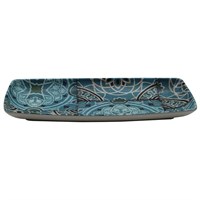 Блюдо,поднос меламиновый 29.4*14.1*2.7 см, Damask Blue,  P.L. 81290124
