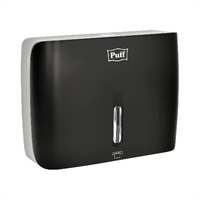 Диспенсер бумажных полотенец Puff-5145Bl, черный, с замком, ABS-пластик рук093