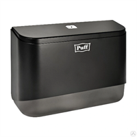 Диспенсер бумажных полотенец Puff-5140Bl, черный, с замком, ABS-пластик рук090