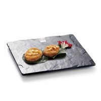Блюдо,поднос меламиновый, черный 25.3*25.3*2см  P.L. 81290059