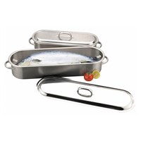 Котел для приготовления рыбы 7л,  45*14 см, h 10,5 см с паровой вставкой, нерж, P.L. Proff Cuisine 71002763
