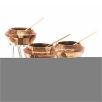 Стойка металлическая для выкладки + салатник из бука,22*22*27 см,  P.L.--Hotelware 81240965