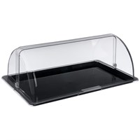 Поднос сервировочный GN 1/1 53*32,5 см. поликарбонат, черный, с крышкой Roll-Top GP /1/ 79333