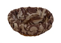 Чехол для корзинки пластиковой круглой Мати коричневая с золотом чдх25