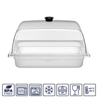 Крышка GN1/2 32,5*26,5 см. h=12,5 см. поликарбонат, прозрачная (поднос,гастр76839,76855,76847,76855,76752,76753,76754,76755,76756,76757,76758,76759) GP /1/12/ 76828