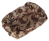 Чехол для корзинки кт1915 прямоугольный МАТИ коричневая с золотом перья чдх040