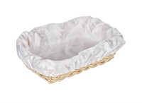 Чехол для корзинки пластиковой прямоугольной Мати белый чдх102