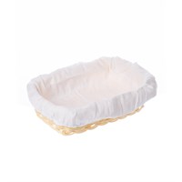 Чехол для корзинки пластиковой прямоугольной бязь белый чдх6