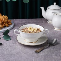 Бульонная пара 280 мл, фарфор, "Aristocrat-Gold". Noble 81224333