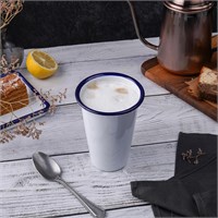 Стакан эмалированный 9,5*5,5*12 см, "Blue Rim"  P.L. 81241406