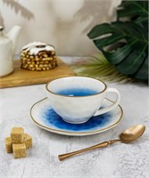 Чайная пара 240 мл,фарфор,голубой цвет "The Sun" P.L. 81229835
