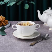 Бульонная пара 350 мл, фарфор, "Aristocrat-Gold". Noble 81222236