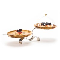 Стойка металлическая для выкладки + два салатника из бука,80*35*23,5 см,  P.L.--Hotelware 81240962