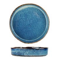 Тарелка с бортом d=20.8 см, h=4.6 см, 930 мл, фарфор,серия "Aqua Blue" P.L. 81222278