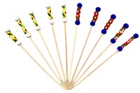 Шпажки Пика "Рио",синий,белый 12 см, бамбук, 100 шт 81212522