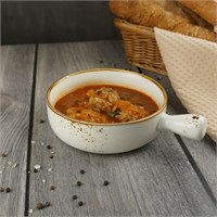 Блюдо с ручкой для подачи 500мл,  20*15 см, h=5 см, фарфор, серия "Элеганс" "The Sun" P.L. 81229997