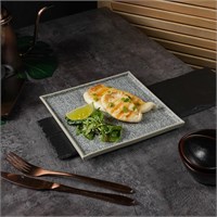 Тарелка квадратная с покрытием 20*20 см, Glossy Stone Untouched Taiga,  P.L. Proff Cuisine 81221906