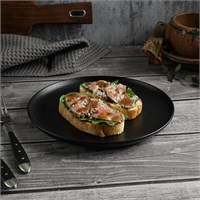 Тарелка с бортом d=23 cм,фарфор "NOBLE" серия "Fine Plus-Black Sand" 81222206