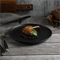 Тарелка с бортом d=26 cм,фарфор "NOBLE" серия "Fine Plus-Black Sand" 81222207